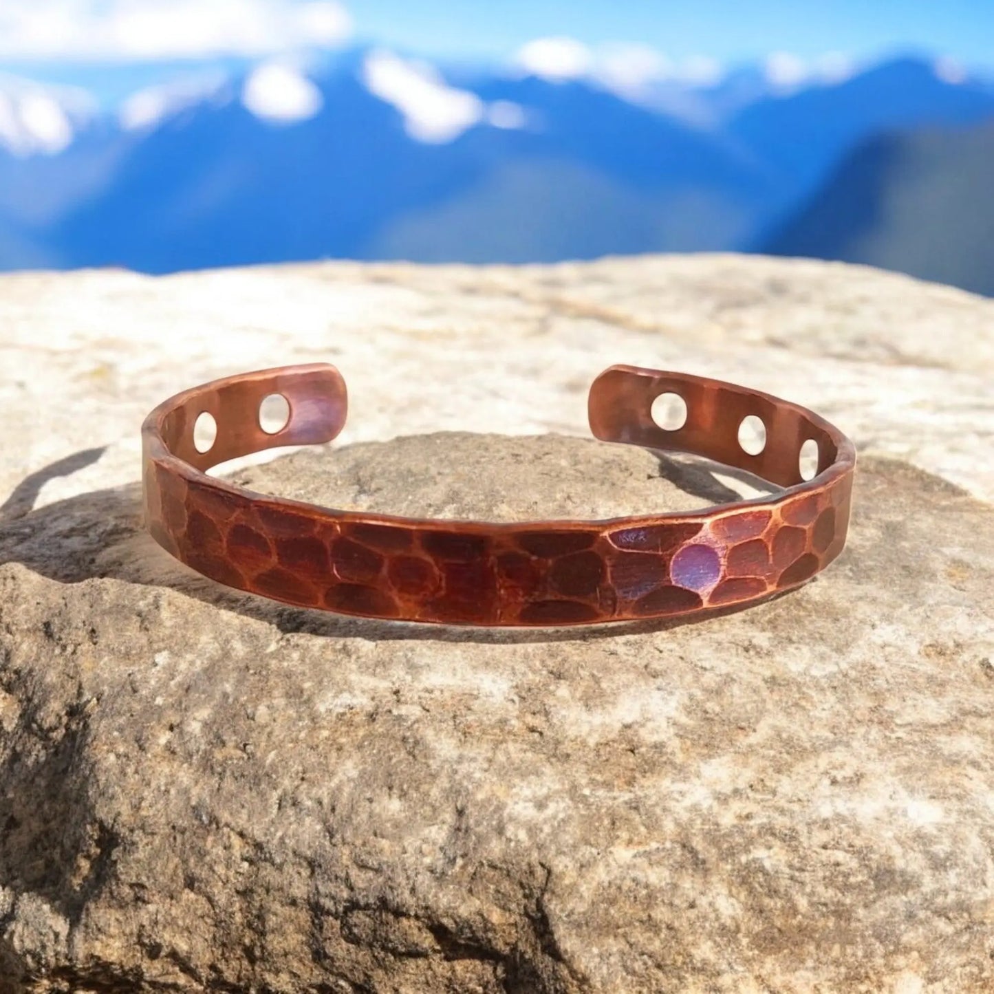 Premium Copper Magnetic Bracelet - Dark Hammered - Unisex Design Zurit Enterprise Pty Ltd