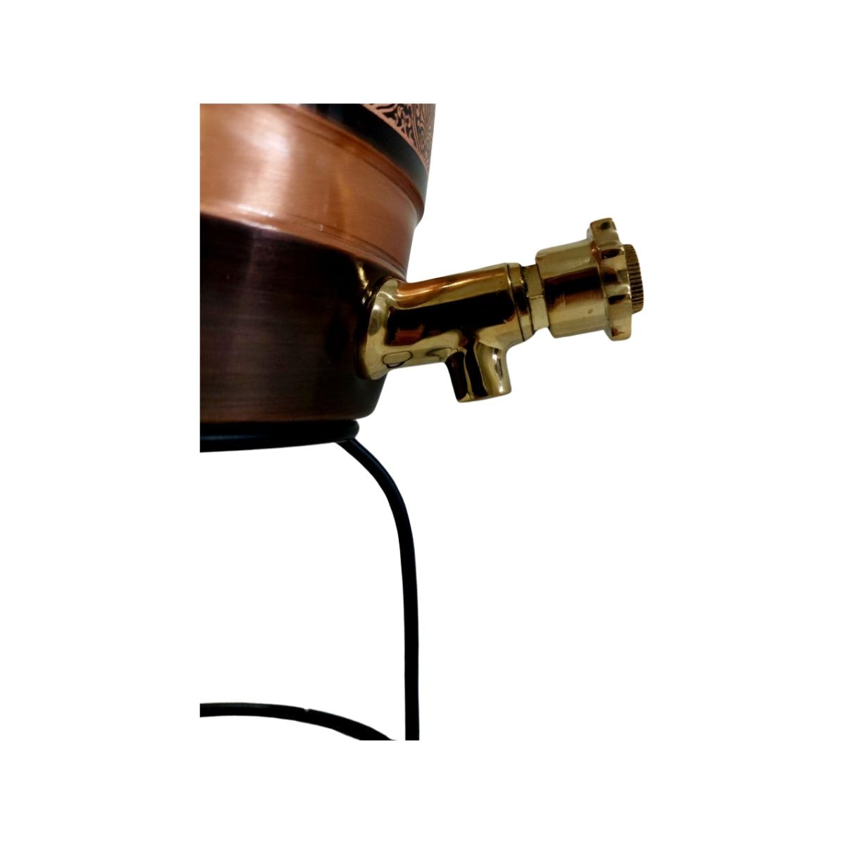 Premium Copper Water Pot with Embossed and Black Printed Design - 5 Litres Zurit Enterprise