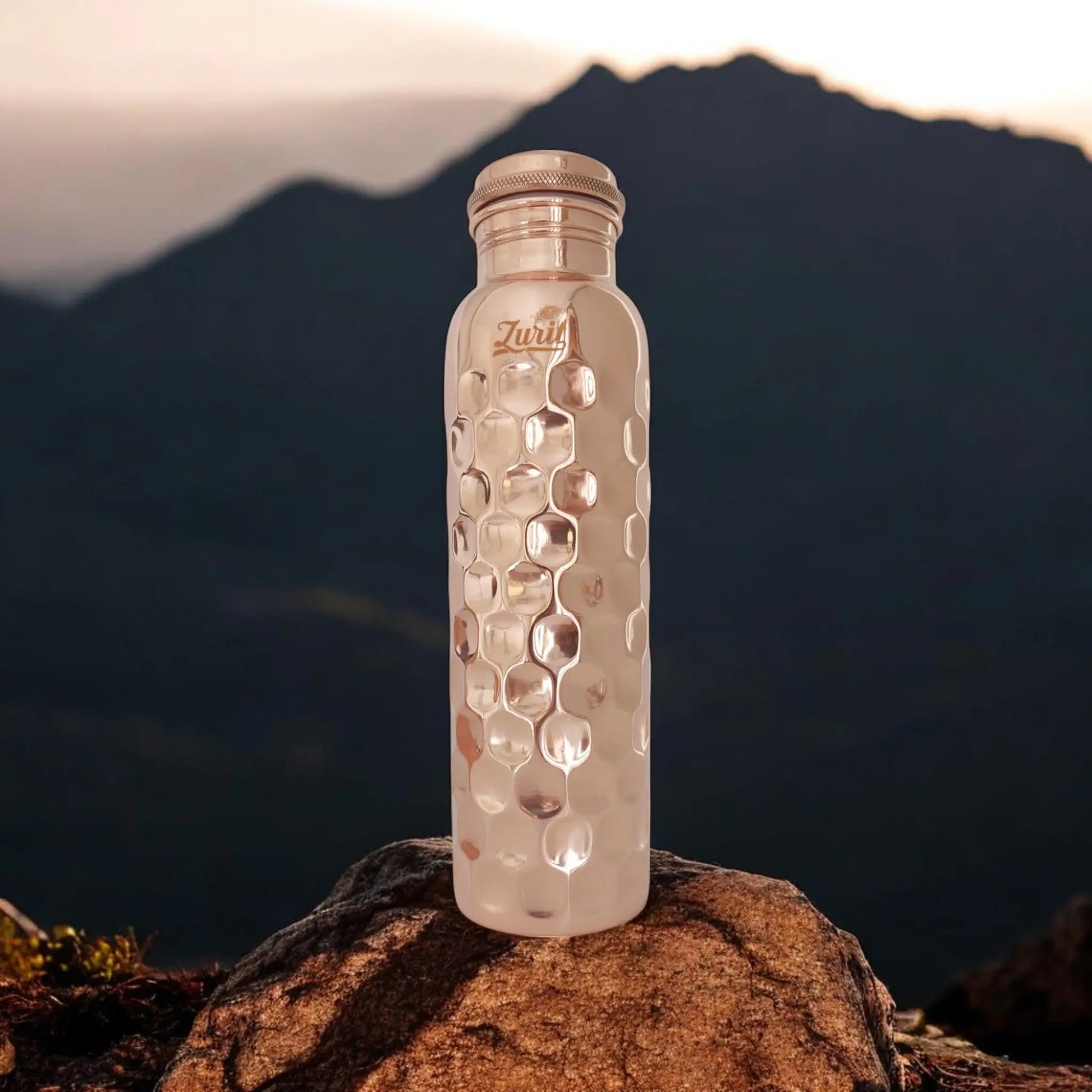 Honeycomb design - Shine finished - Premium Copper Bottle 1 Litre Zurit Enterprise Pty Ltd