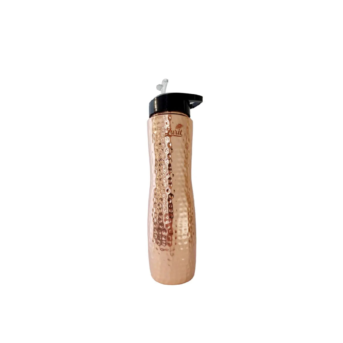 Hammered with Sipper Lid -  Premium Copper Bottle Zurit Enterprise Pty Ltd