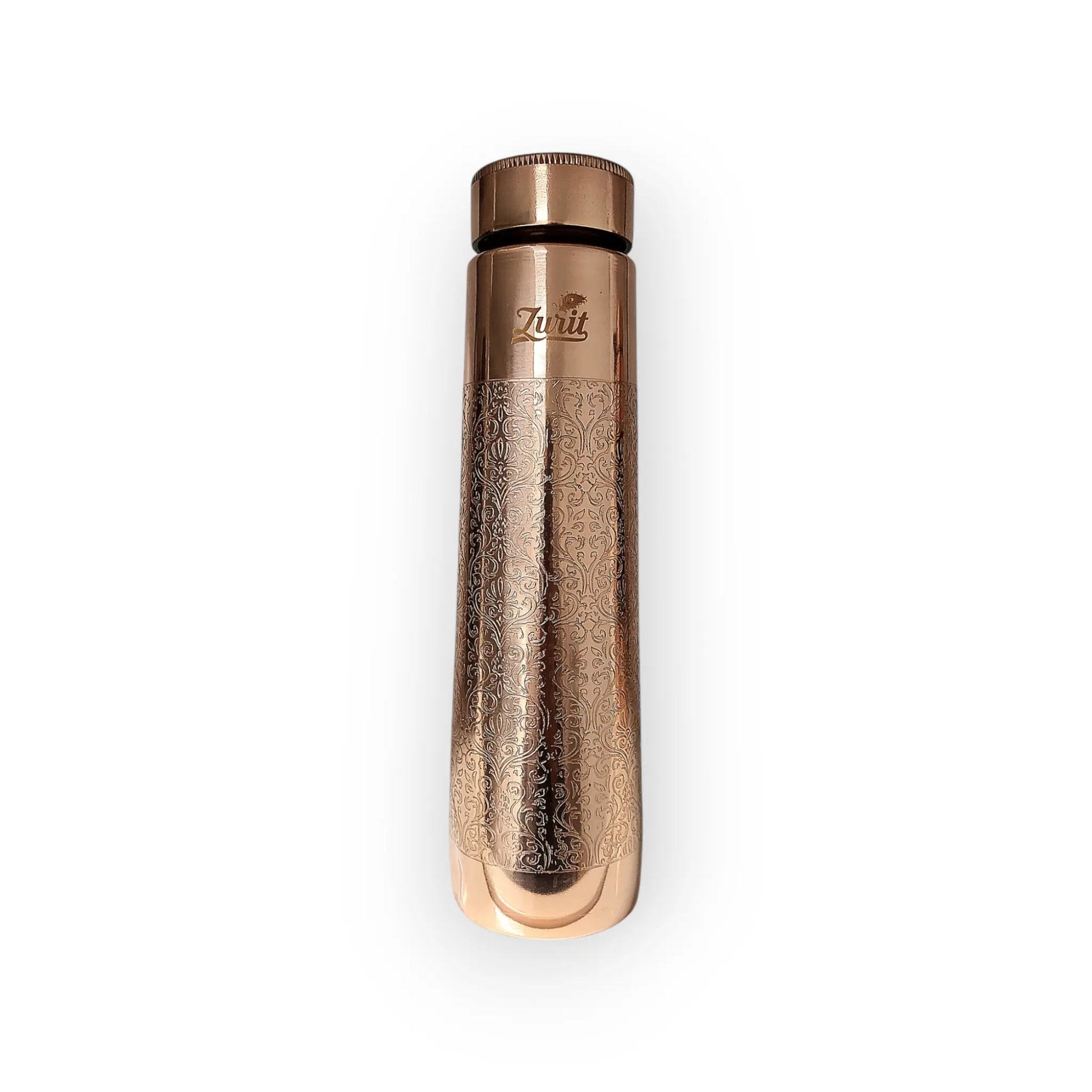 Shiny Engraved Cone Design Premium Copper Bottle – 825ml Zurit Enterprise Pty Ltd