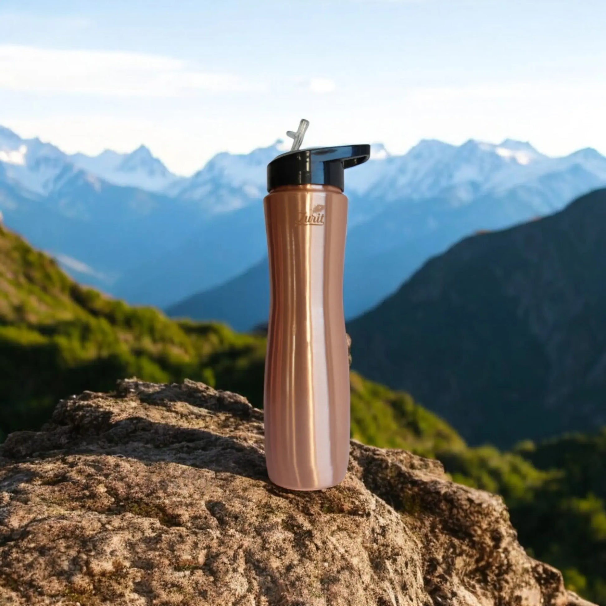 Matt Finished with Sipper Lid - Premium Copper Bottle Zurit Enterprise Pty Ltd