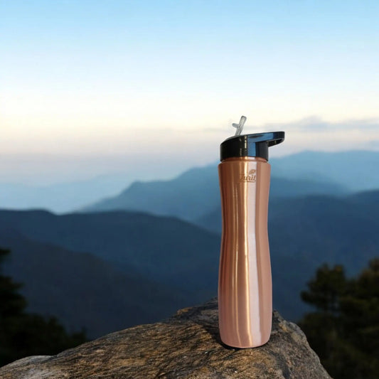 Matt Finished with Sipper Lid - Premium Copper Bottle Zurit Enterprise Pty Ltd