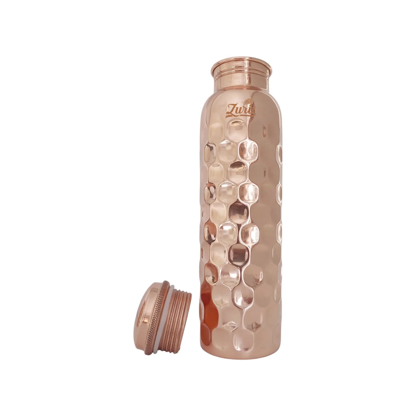 Honeycomb design - Shine finished - Premium Copper Bottle 1 Litre Zurit Enterprise Pty Ltd