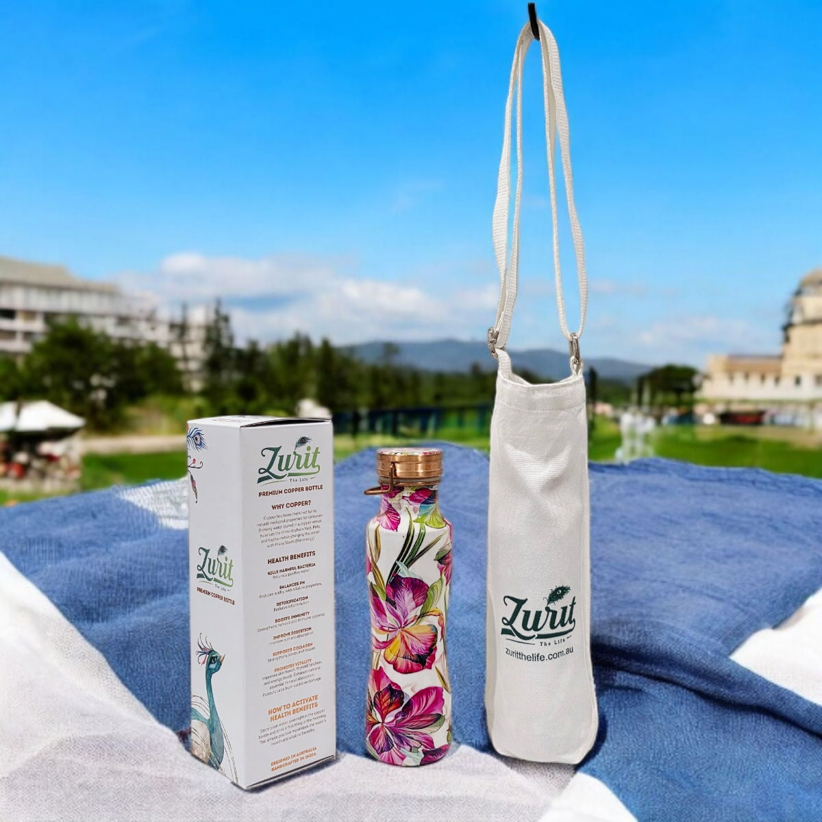 Pink Blossom 800ml - Premium Copper Bottle Zurit Enterprise