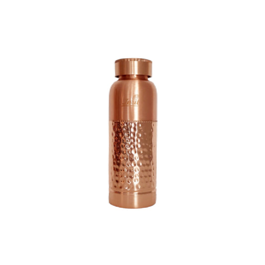 Half Plain Hammered -  Premium Copper Bottle