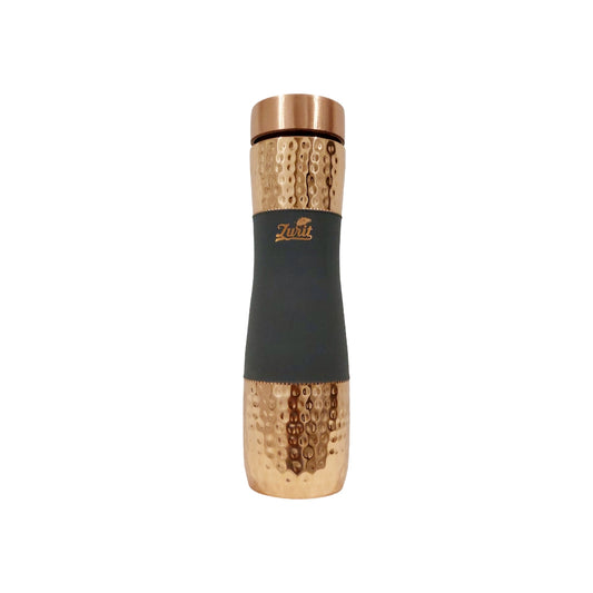 Grey Silk Finish - Premium Copper Bottle