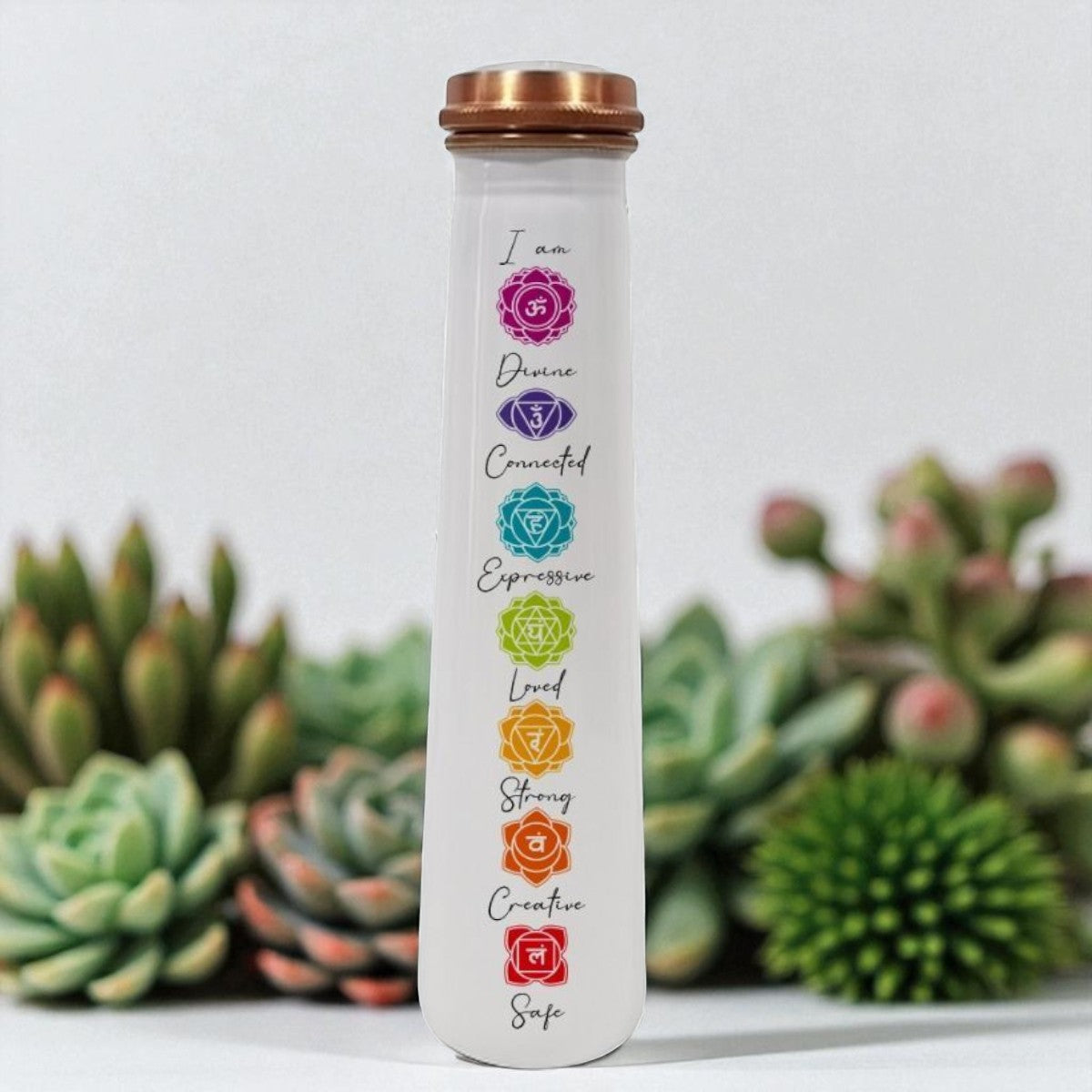 Chakra Balance 750ml - White Premium Copper Bottle Zurit Enterprise